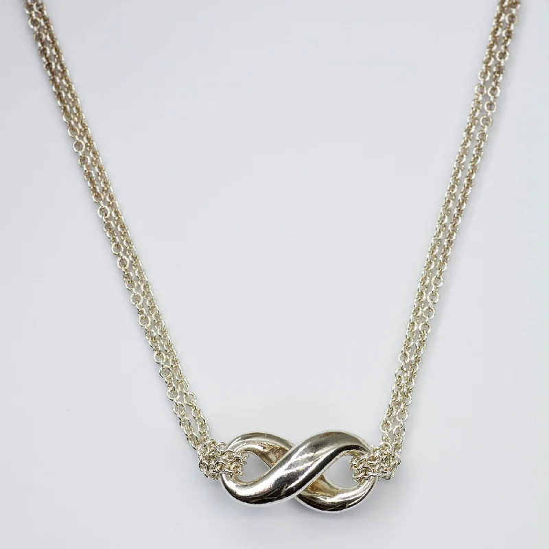 'Tiffany & Co.' Silver 925 Infinity Necklace | 16" |