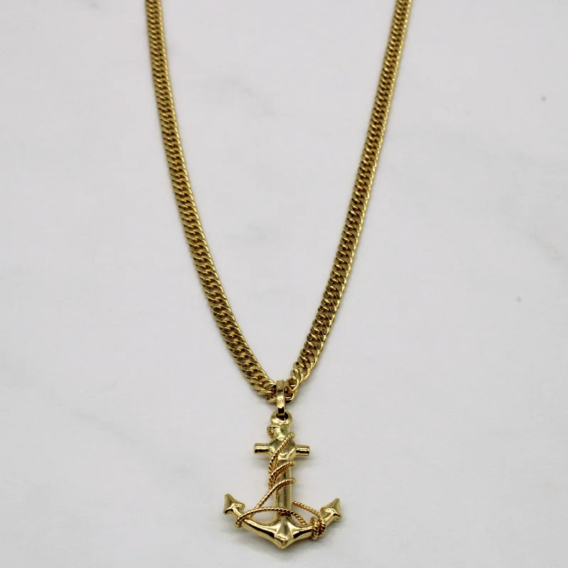 Exclusive Online Jewelry Sale – Don't Wait Yellow Gold Anchor Necklace | 21" |