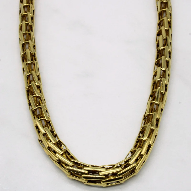 The Perfect Jewelry Piece At The Perfect Discount Yellow Gold Birdcage Chain Necklace | 18" |