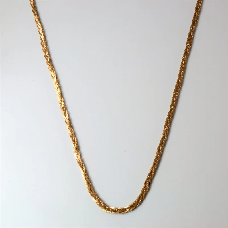 Limited-Stock Jewelry Sale – Once It's Gone, It's Gone 10k Yellow Gold Braided S-Link Chain | 30" |